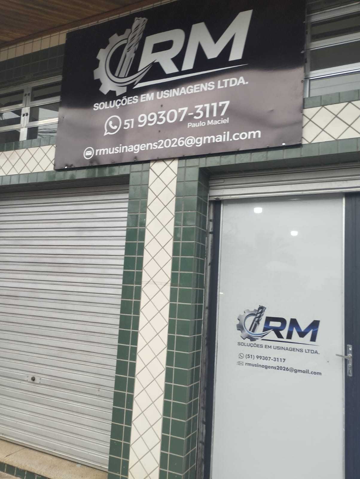 Entrada da oficina RM Soluções em Usinagens